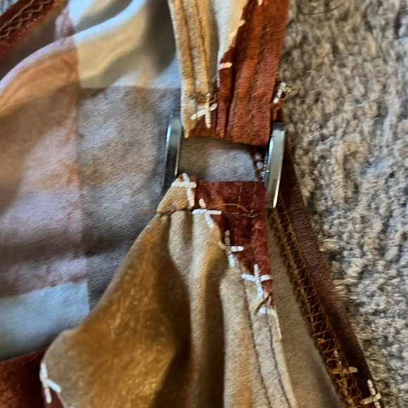 Woman’s Vintage Fashionart Cowl Neck Tank Top patchwork boho sz S - Picture 3 of 6